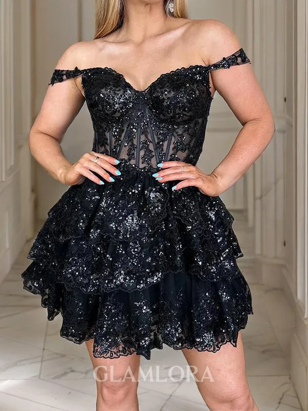Fashion A-line Sweetheart Tulle Corset Short/Mini Dress With