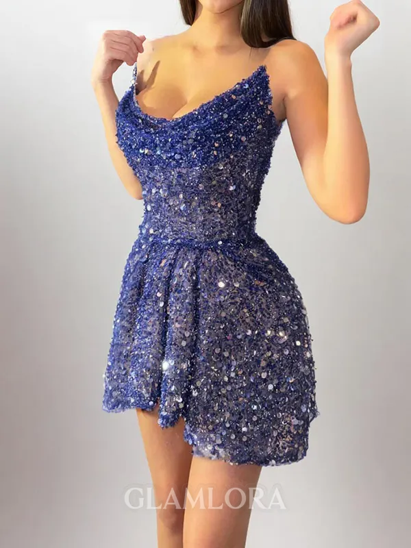 Delicate A-line Straight Pleated Short/Mini Dress