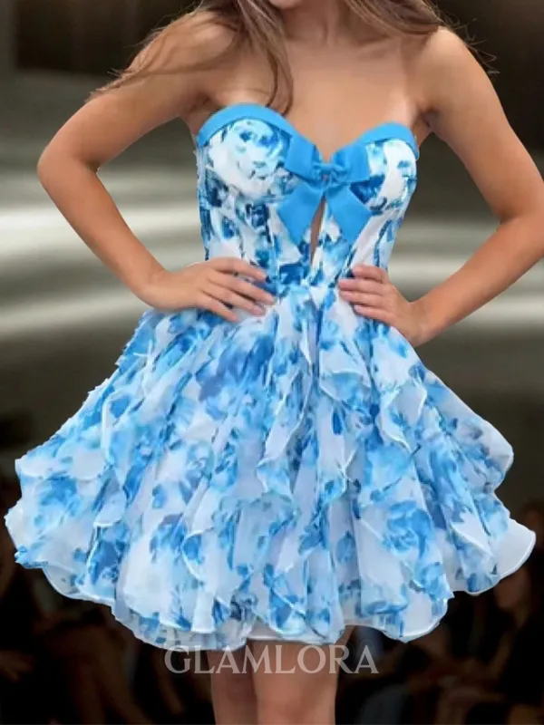 Mesmerizing A-line Sweetheart Ruffles Short/Mini Corset Dress