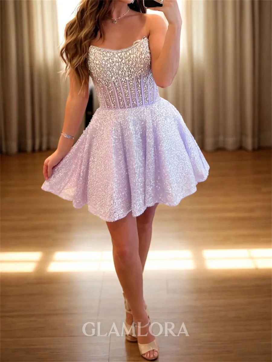 Enchanting A-line Straight Ruffles Short/Mini Corset Dress