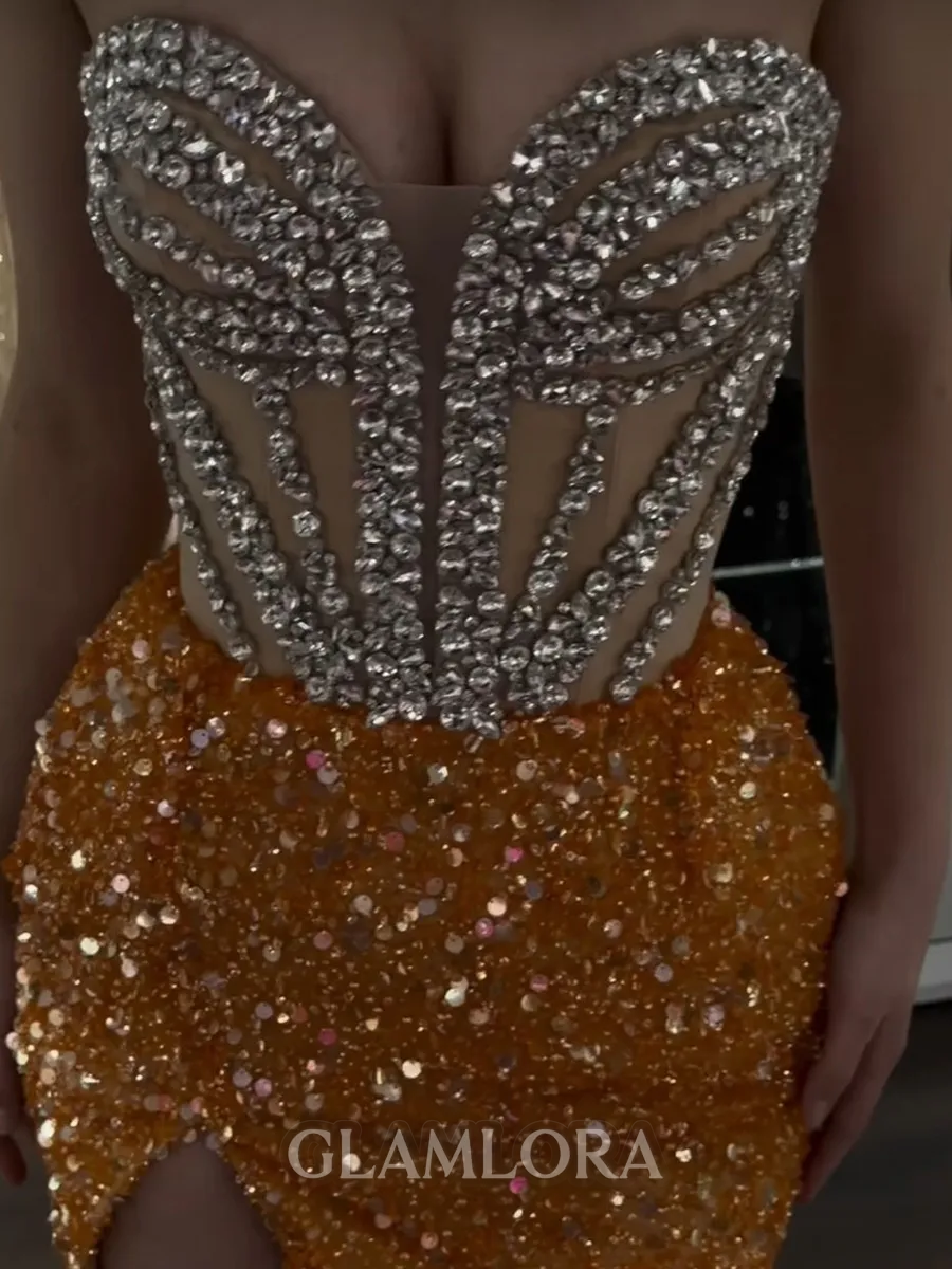 Perfect Sheath Sweetheart Rhinestone Short/Mini Homecoming Dress