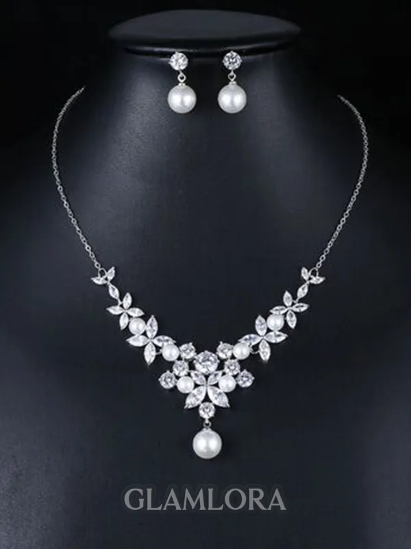 Occident Fashion Zircon Wedding Bridal Jewelry Set
