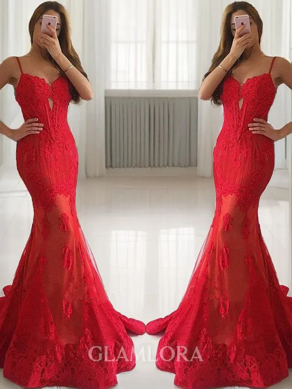 Trumpet/Mermaid Sweetheart Sleeveless Sweep Train Sophisticated Lace Corset Dress