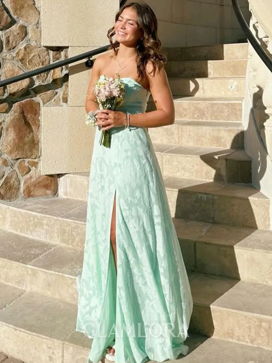 Splendiferous A-Line Straight Sweep Train Prom Dress