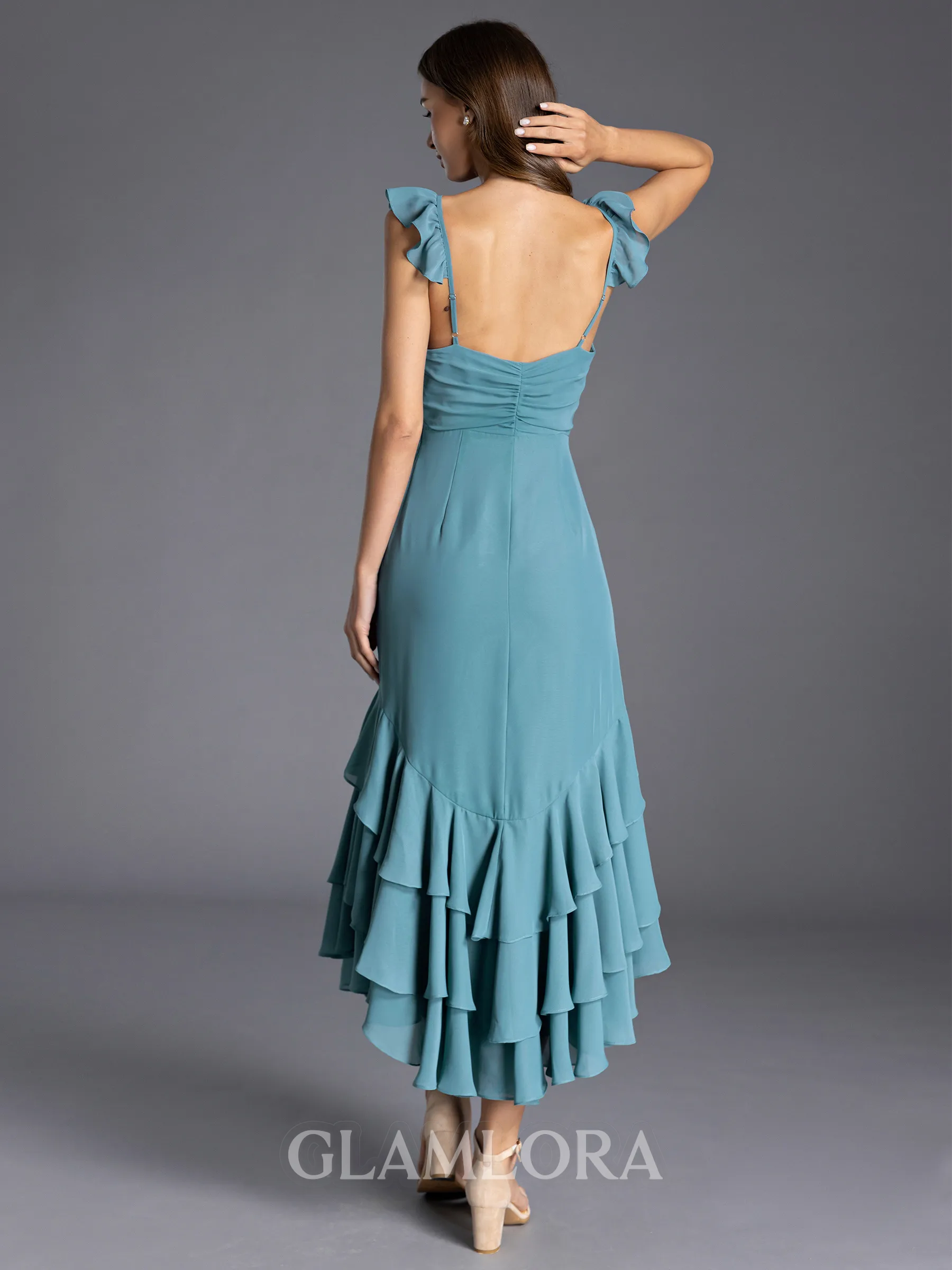 silver junior bridesmaid dresses A-Line Spaghetti Straps Long Satin Color:IVORY line offers a fascinating SubCat:One-Shoulder-Dress Anita & Mo's Hottest