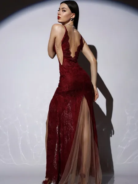 Glamorous Mermaid V-Neck...