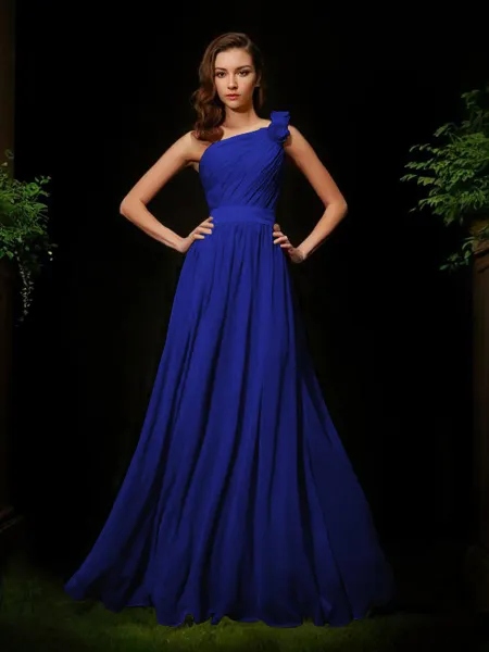 A-line One-Shoulder...