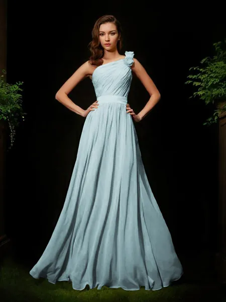 A-line One-Shoulder...