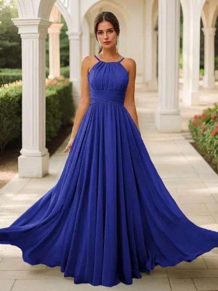 A-line Chic Halter...