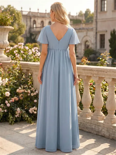 Unforgettable A-Line V-Neck...