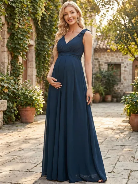 Unique A-Line V-Neck...