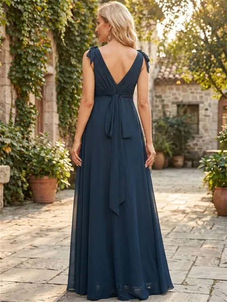 Unique A-Line V-Neck...