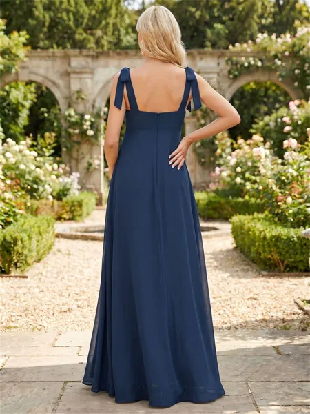 Stunning A-Line Straps Bow...