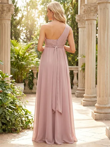 Classy A-Line One-Shoulder...