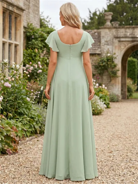 Glamorous A-Line Square...