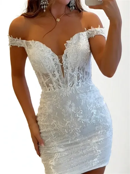 Hot Sheath Off-the-Shoulder...