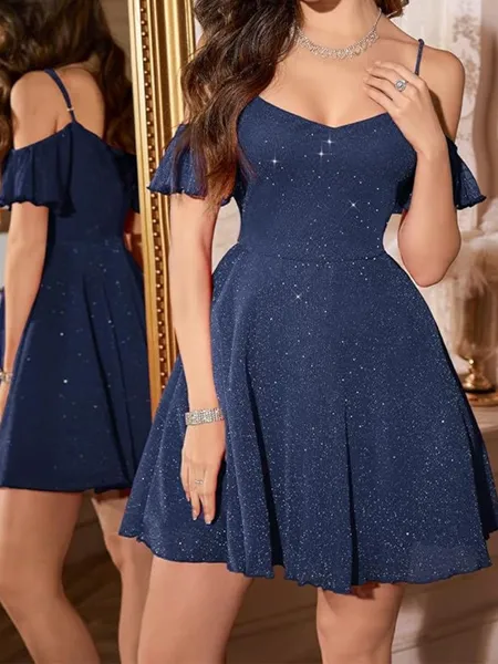 Pretty A-line Cold Shoulder...