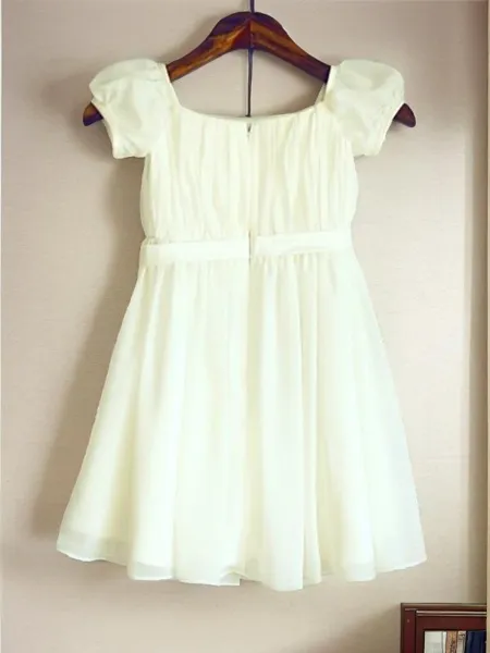 A-line Square Short Sleeves...