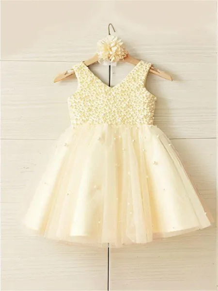 A-line Princess V-neck...