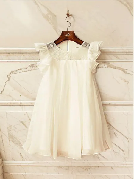 A-line Scoop Short Sleeves...