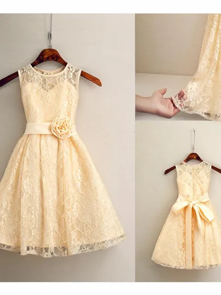 A-line Scoop Sleeveless...