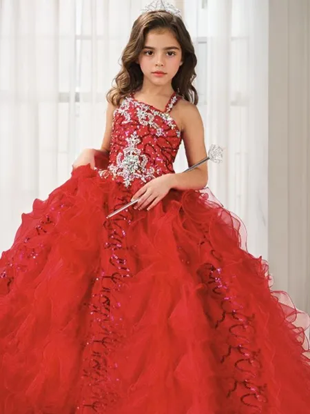 Ball-Gown Straps Sleeveless...