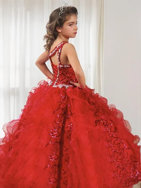 Ball-Gown Straps Sleeveless...