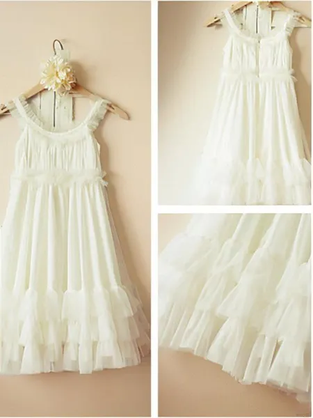 A-line Straps Sleeveless...