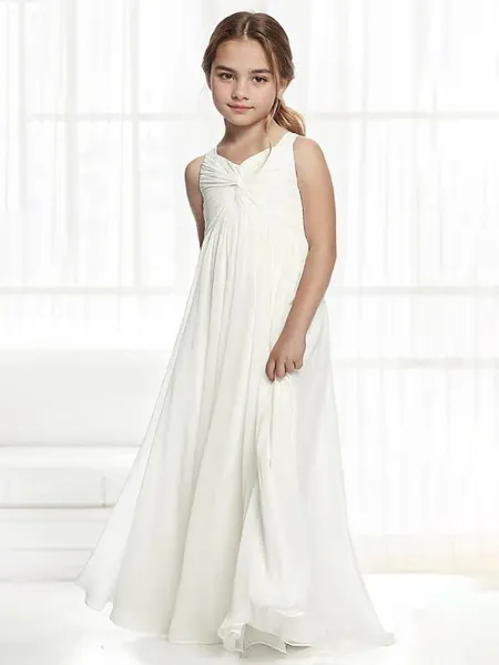 A-line Straps Sleeveless...