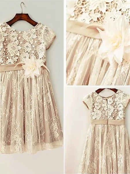 A-line Scoop Short Sleeves...