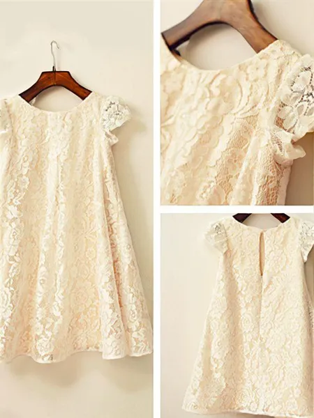 A-line Scoop Short Sleeves...