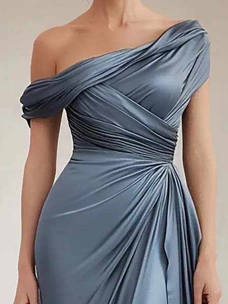 Glamorous Sheath Pleated...