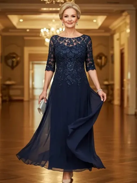 Stylish A-Line Scoop 3/4...