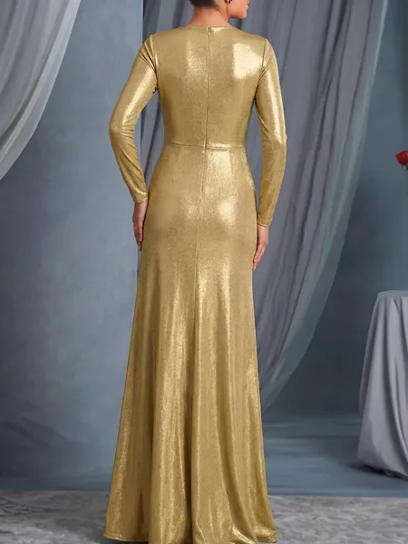 Gracious Sheath V-Neck...