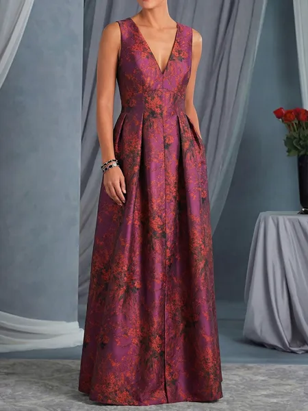 Charming A-Line V-Neck...