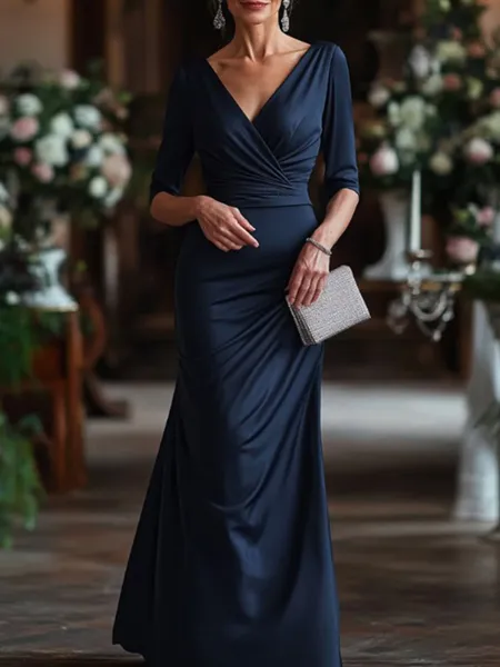 Polished Sheath V-Neck 1/2...