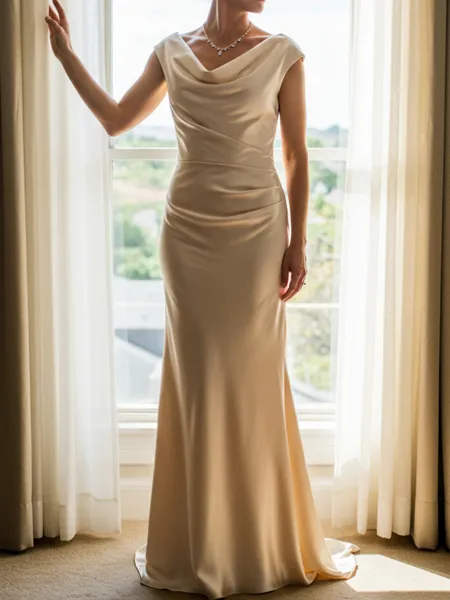 Statuesque Sheath Bateau...