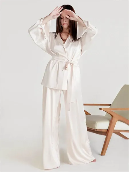 V-neck Long Sleeves Floor-Length 2-Piece Set