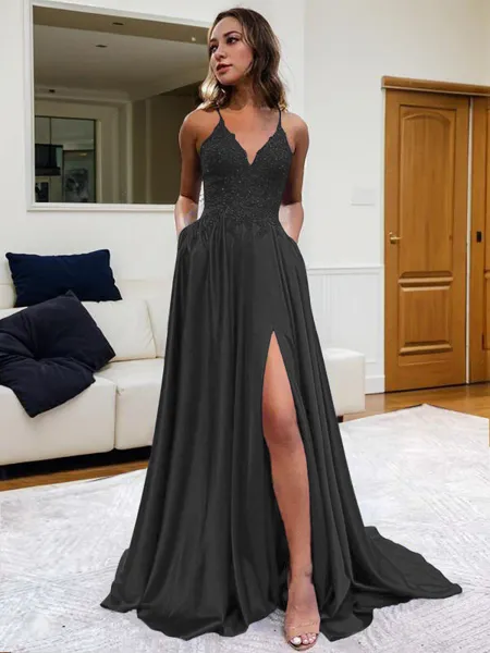 Fashion A-line V-Neck...