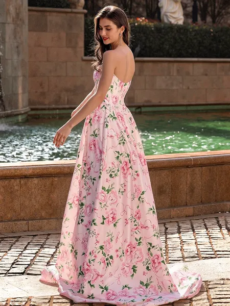 Luxurious A-Line Straight...