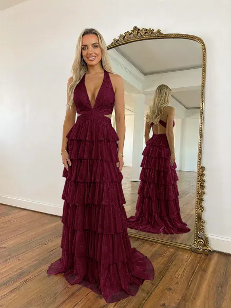 Captivating A-Line Halter...