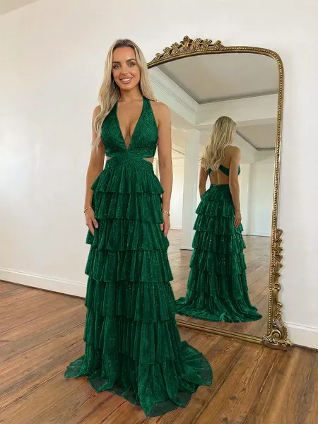Captivating A-Line Halter...