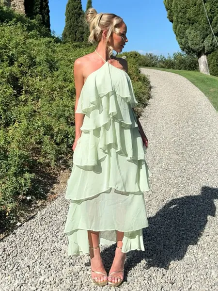 Show-stopping A-Line Halter...