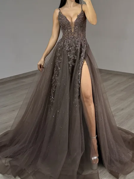 Pretty A-line Spaghetti...