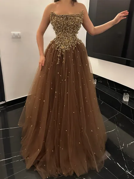 Gorgeous A-line Straight...