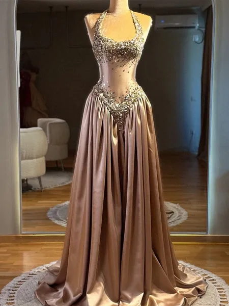 Unforgettable A-line Halter...