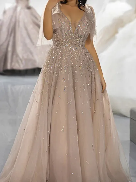 Splendiferous A-line V-Neck...