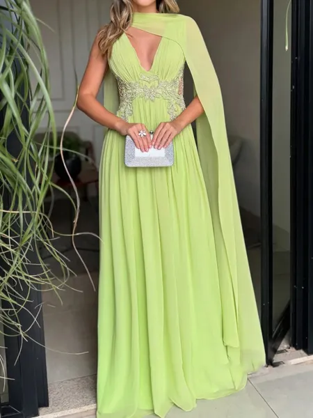 Unique A-line V-Neck...