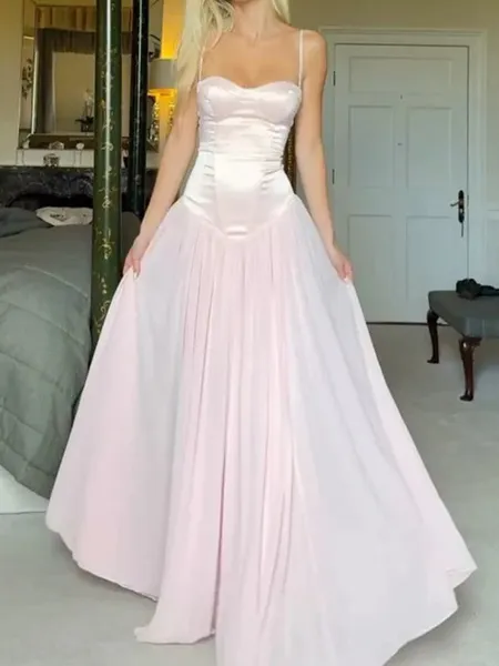 Modest A-line Spaghetti...