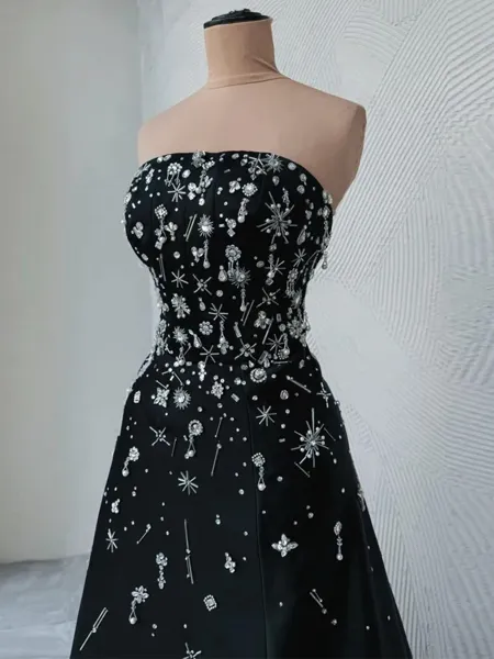 Glamorous A-Line Straight...